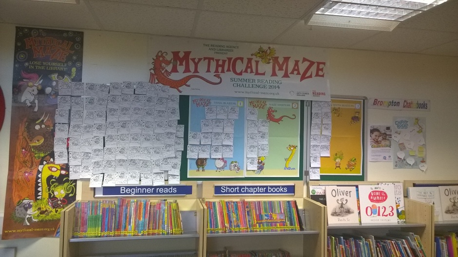 Mythical Maze activities at Brompton Library