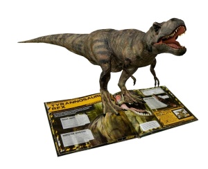 Picture of 3D dinosaur springing from idinosaur book